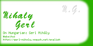 mihaly gerl business card